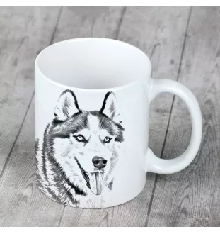 Siberian Husky, Chukcha - cup with a dog, cup with a photo, personalized gift from the Art-Dog brand