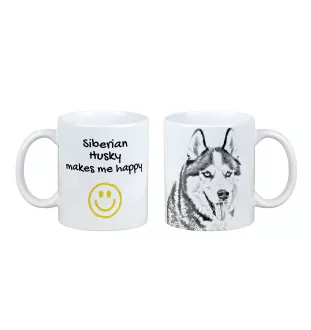 Siberian Husky - Tasse mit Hund, fröhliche Tasse für Hundeliebhaber, personalisiertes Geschenk der Marke Art-Dog