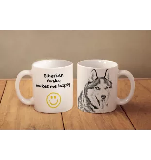 Siberian Husky - Tasse mit Hund, fröhliche Tasse für Hundeliebhaber, personalisiertes Geschenk der Marke Art-Dog
