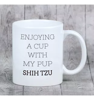 Shih Tzu - tasse avec une photo et un motif de chien géométrique Art-Dog
