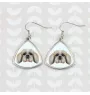 Shih Tzu, Chrysanthemum Dog - earrings with a picture and the inscription geometric dog Art-Dog