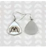 Shih Tzu - Ohrringe mit einem Bild und dem Schriftzug "Geometrischer Hund" von Art-Dog