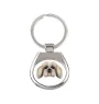 Shih Tzu, Chrysanthemum Dog - geometric keychain with a photo and the inscription Art-Dog