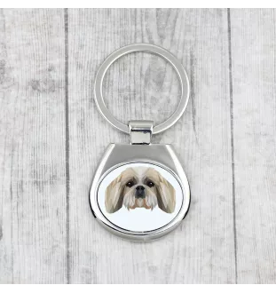 Shih Tzu - porte-clés géométrique avec photo et inscription Art-Dog