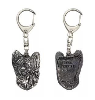 Skye Terrier - Porte-clés argenté avec chien, décoration de sac à main, pendentif de sac à dos par la marque Art-Dog