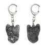 Silky Terrier - Silver-plated key ring with dog, handbag decoration, backpack pendant by Art-Dog brand