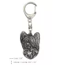 Silky Terrier - Silver-plated key ring with dog, handbag decoration, backpack pendant by Art-Dog brand