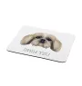 Shih Tzu - geometrisches Mauspad mit Bild und Aufschrift von Art-Dog