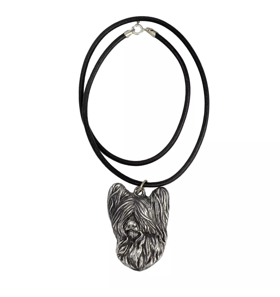 Skye Terrier - Halskette mit Hund, versilberter Anhänger für Hundefans, einzigartiger Schmuck der Marke Art-Dog