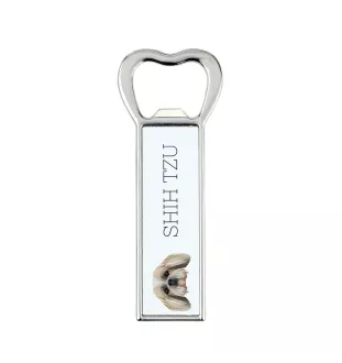 Shih Tzu - ouvre-bouteille avec une image et une inscription pour la bière Art-Dog