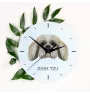 Shih Tzu, Chrysanthemum Dog - geometric wall clock with a picture and the brand name Art-Dog