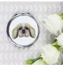 Shih Tzu, Chrysanthemum Dog - mirror with a geometric design and the brand name Art-Dog