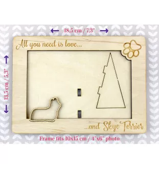 Silky Terrier - Photo frame, engraved wooden frame, a lovely gadget for the dog lover by Art-Dog