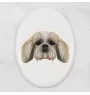Shih Tzu, Chrysanthemum Dog - a plate with a geometric design and the brand name Art-Dog