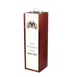 Shih Tzu pudełko na wino geometryczne Art-Dog