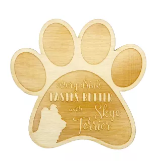 Skye Terrier podkładka pod kubek ze sklejki Art-Dog