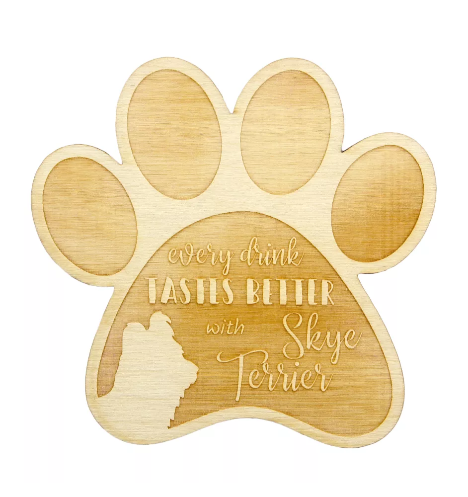 Skye Terrier podkładka pod kubek ze sklejki Art-Dog