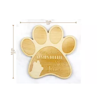 Skye Terrier podkładka pod kubek ze sklejki Art-Dog