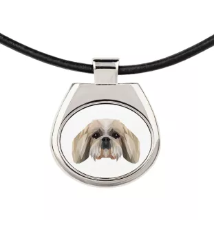 Shih Tzu naszyjnik geometryczny Art-Dog