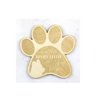 Silky Terrier I - Mug coaster, engraved coaster with dog, gift for dog lover by Art-Dog brand