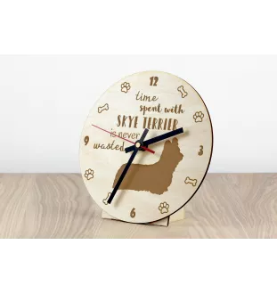 Silky Terrier - clock with dog, wooden clock with engraving, personalised clock by Art-Dog