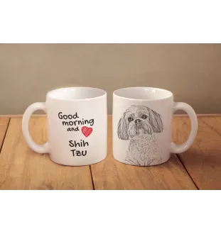 Shih Tzu kubek z psem good morning Art-Dog