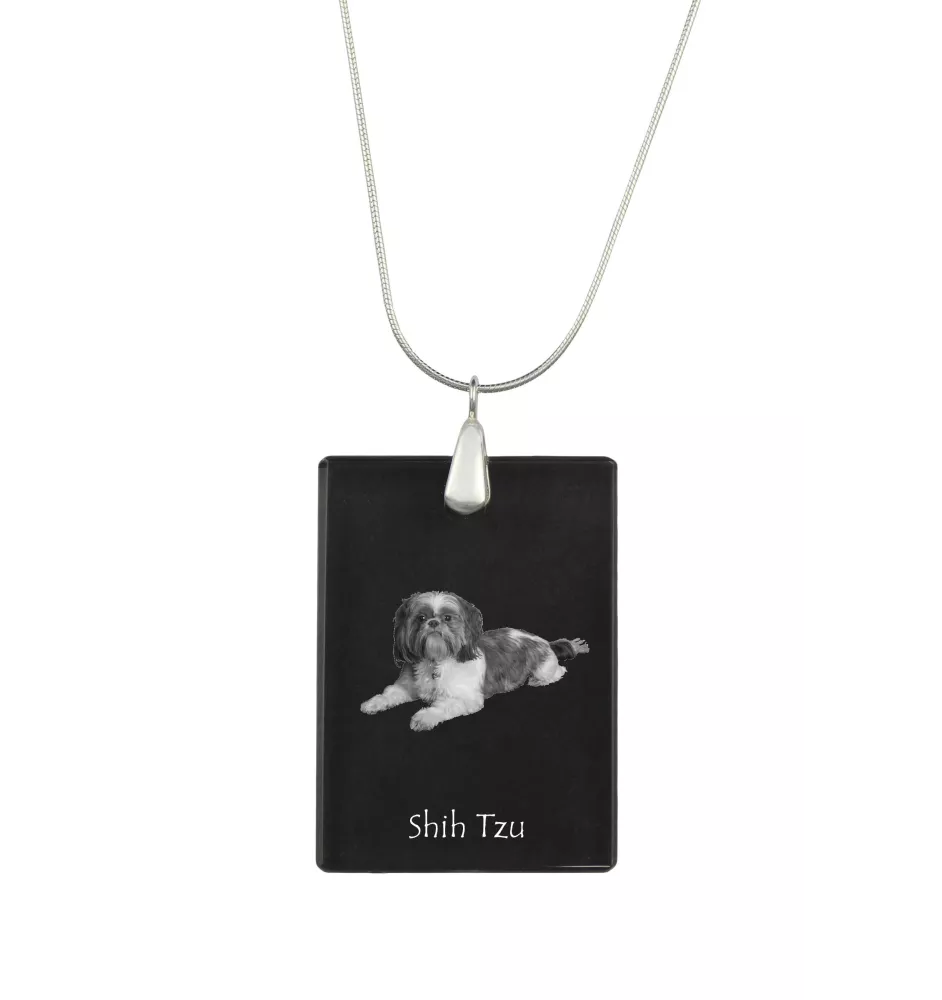 Shih Tzu naszyjnik kryształowy z psem Art-Dog