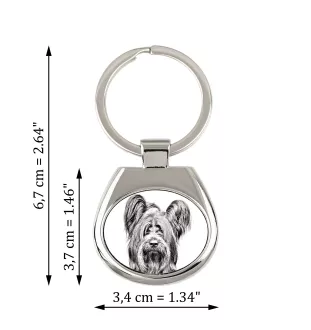 Skye Terrier - porte-clés avec chien, porte-clés imprimé, breloque personnalisée de la marque Art-Dog