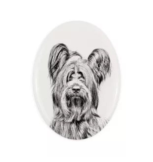 Silky Terrier - commemorative plaque with a photo of a dog, tombstone with a print, personalized oval plaque from the Art-Dog brand