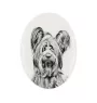 Silky Terrier - commemorative plaque with a photo of a dog, tombstone with a print, personalized oval plaque from the Art-Dog brand