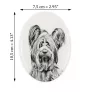 Skye Terrier - une plaque commémorative avec une photo de chien, une plaque funéraire avec une impression, une plaque ovale personnalisée de la marque Art-Dog