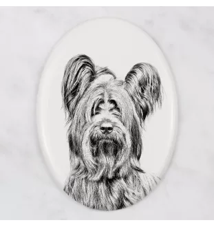 Silky Terrier - commemorative plaque with a photo of a dog, tombstone with a print, personalized oval plaque from the Art-Dog brand