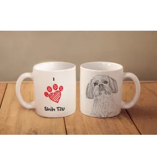 Shih Tzu - tasse avec chien, une tasse adorable avec une illustration, un cadeau avec votre photo de la marque Art-Dog