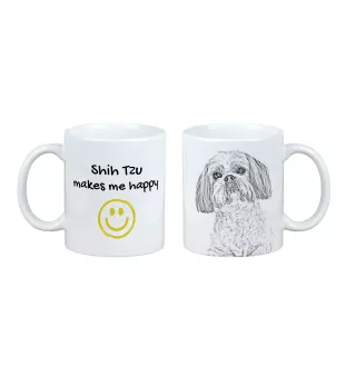 Shih Tzu - Tasse mit Hund, fröhliche Tasse für Hundeliebhaber, personalisiertes Geschenk der Marke Art-Dog