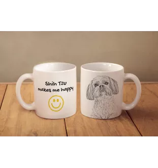 Shih Tzu - Tasse mit Hund, fröhliche Tasse für Hundeliebhaber, personalisiertes Geschenk der Marke Art-Dog