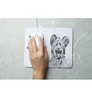 Skye Terrier - Mauspad mit Druck, personalisiertes Mauspad mit Hund, einzigartiges Gadget für Büroangestellte von Art-Dog.