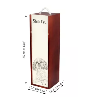 Shih Tzu pudełko na wino z psem Art-Dog