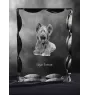 Silky Terrier - crystal with a picture of a dog, glass statuette with a picture, unique frame with a picture from Art-Dog brand