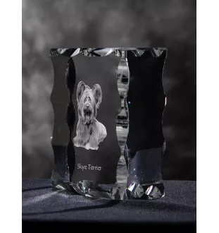 Skye Terrier - cristal avec photo de chien, statuette en verre avec photo, cadre exceptionnel avec photo de la marque Art-Dog