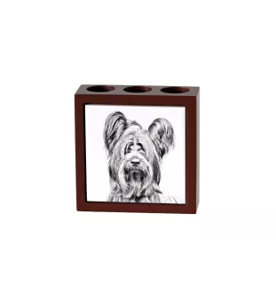Skye Terrier - Stifthalter mit Hund, Schreibtischorganizer mit Aufdruck, personalisierte Schreibtischdekoration der Marke Art-Dog