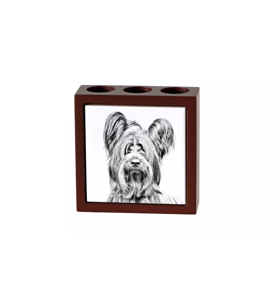 Skye Terrier - Stifthalter mit Hund, Schreibtischorganizer mit Aufdruck, personalisierte Schreibtischdekoration der Marke Art-Dog
