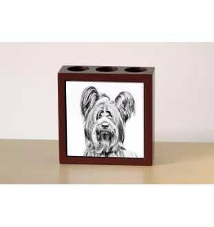 Silky Terrier - pen holder with a dog, desk organizer with a print, personalized desk decoration from the Art-Dog brand.