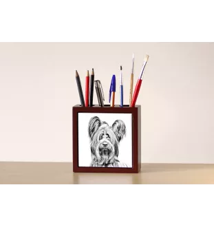 Silky Terrier - pen holder with a dog, desk organizer with a print, personalized desk decoration from the Art-Dog brand.