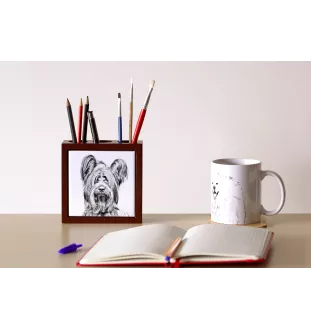 Skye Terrier - porte-stylo avec chien, organiseur de bureau avec impression, décoration de bureau personnalisée de la marque Art-Dog