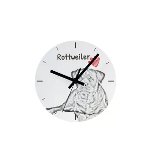 Silky Terrier - wall clock with a dog, shelf clock with a print, personalized home decoration from the Art-Dog brand