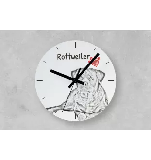 Silky Terrier - wall clock with a dog, shelf clock with a print, personalized home decoration from the Art-Dog brand