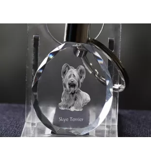 Skye Terrier - Anhänger mit einem Foto eines Hundes, Schlüsselanhänger aus Kristall in einer Geschenkbox, ein einzigartiges Geschenk von Art-Dog