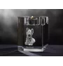 Skye Terrier - Bougeoir avec photo de chien, porte bougie en cristal, cadeau personnalisé par la marque Art-Dog