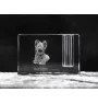 Skye Terrier - Porte-stylos, organiseur en cristal avec photo de chien, décoration de bureau unique par la marque Art-Dog