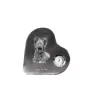 Silky Terrier - crystal clock with a dog picture, heart-shaped shelf clock, personalized standing clock by Art-Dog brand